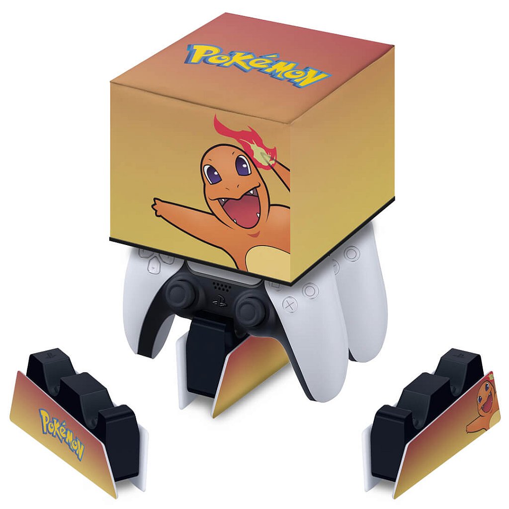Capa PS5 Base de Carregamento Controle - Pokemon Charmander