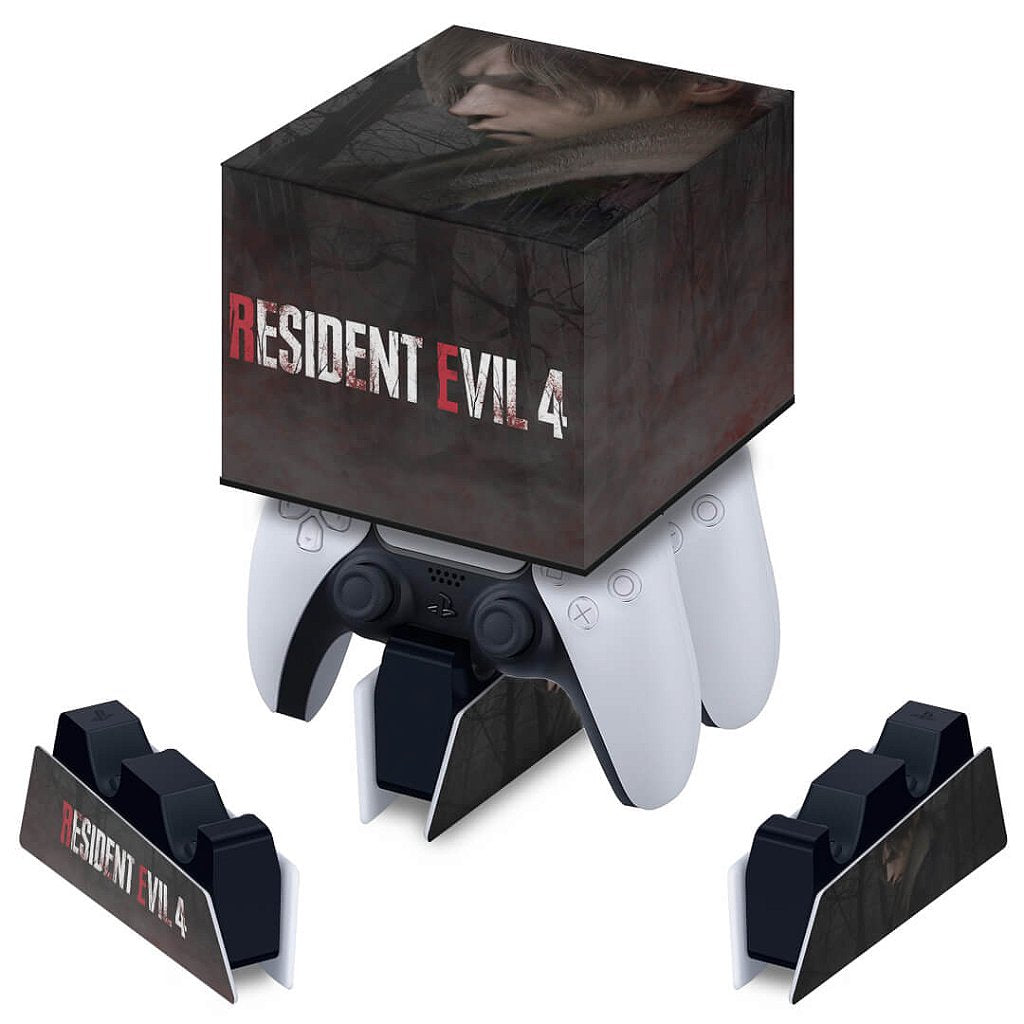 Capa PS5 Base de Carregamento Controle - Resident Evil 4 Remake