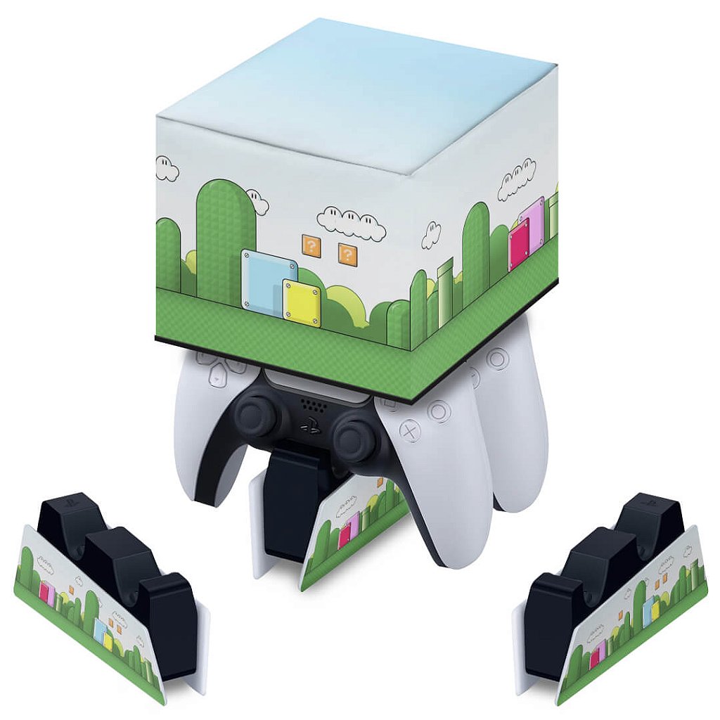 Capa PS5 Base de Carregamento Controle - Super Mario Bros