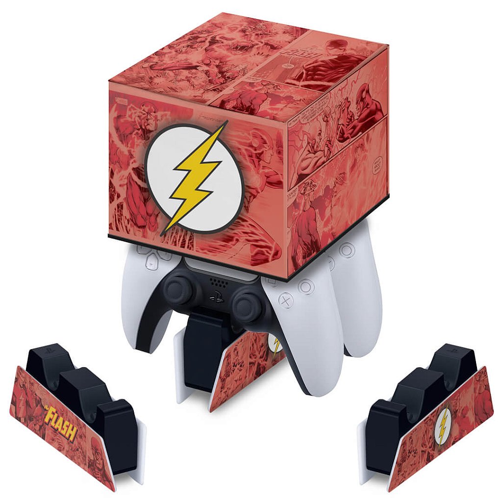 Capa PS5 Base de Carregamento Controle - The Flash Comics