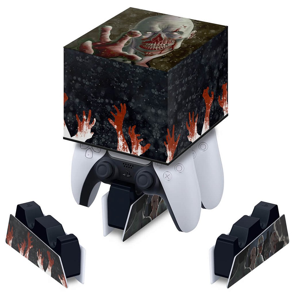 Capa PS5 Base de Carregamento Controle - Zombie Zumbi The Walking