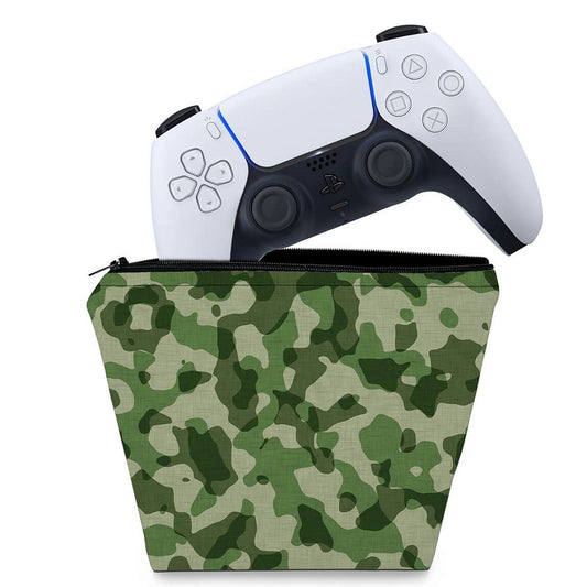 Capa Case PS5 Controle - Camuflado Verde