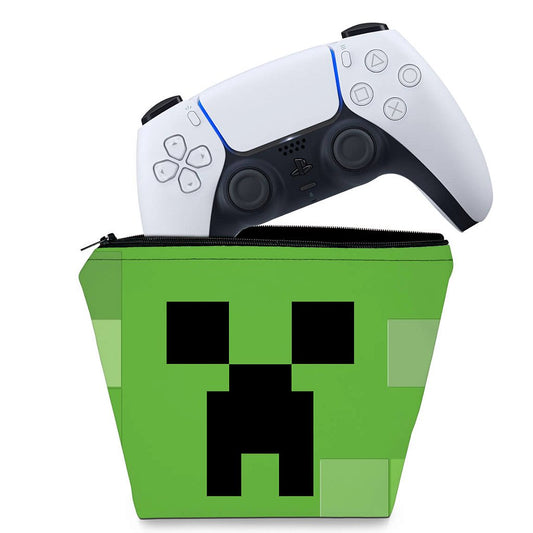 Capa Case PS5 Controle - Creeper Minecraft