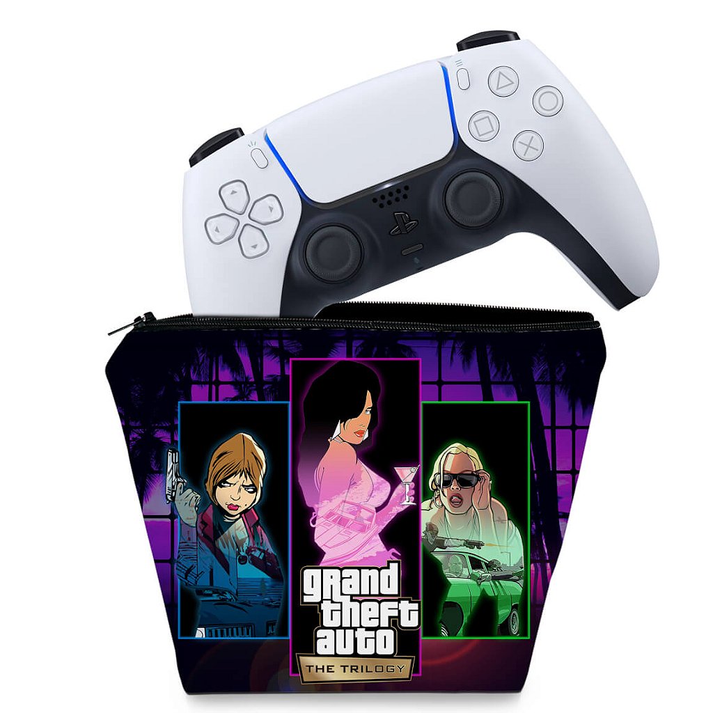 Capa Case PS5 Controle - GTA The Trilogy