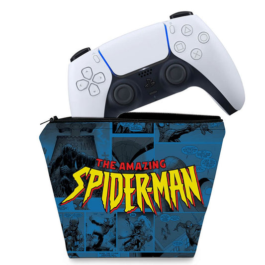 Capa Case PS5 Controle - Homem-Aranha Spider-Man Comics