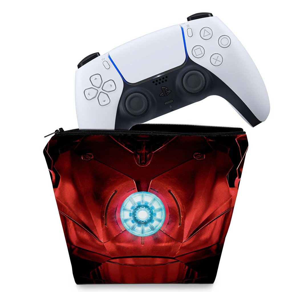 Capa Case PS5 Controle - Iron Man Homem De Ferro