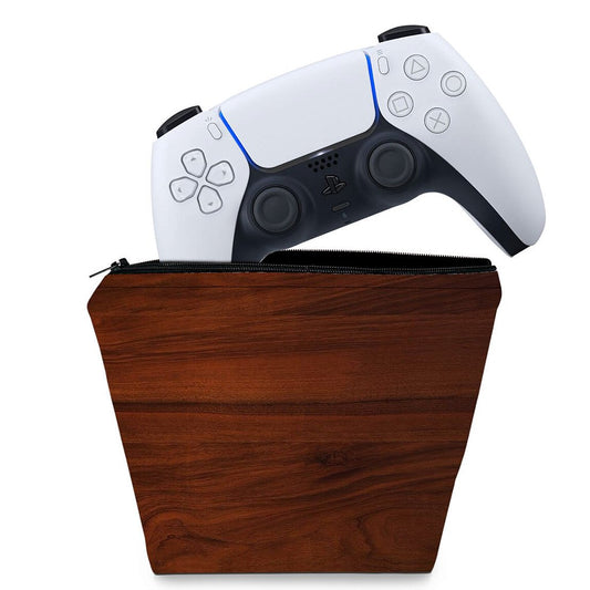 Capa Case PS5 Controle - Madeira