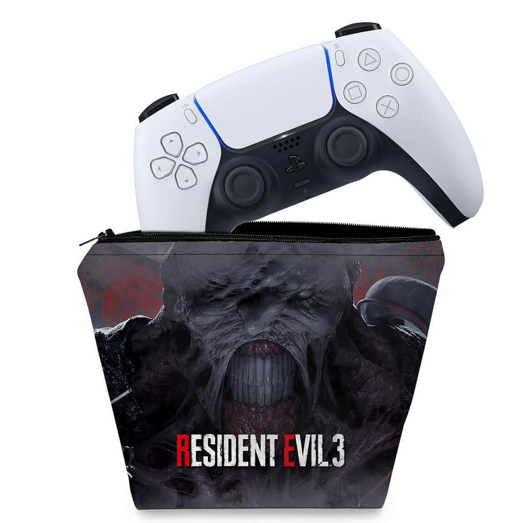 Capa Case PS5 Controle - Resident Evil 3 Remake