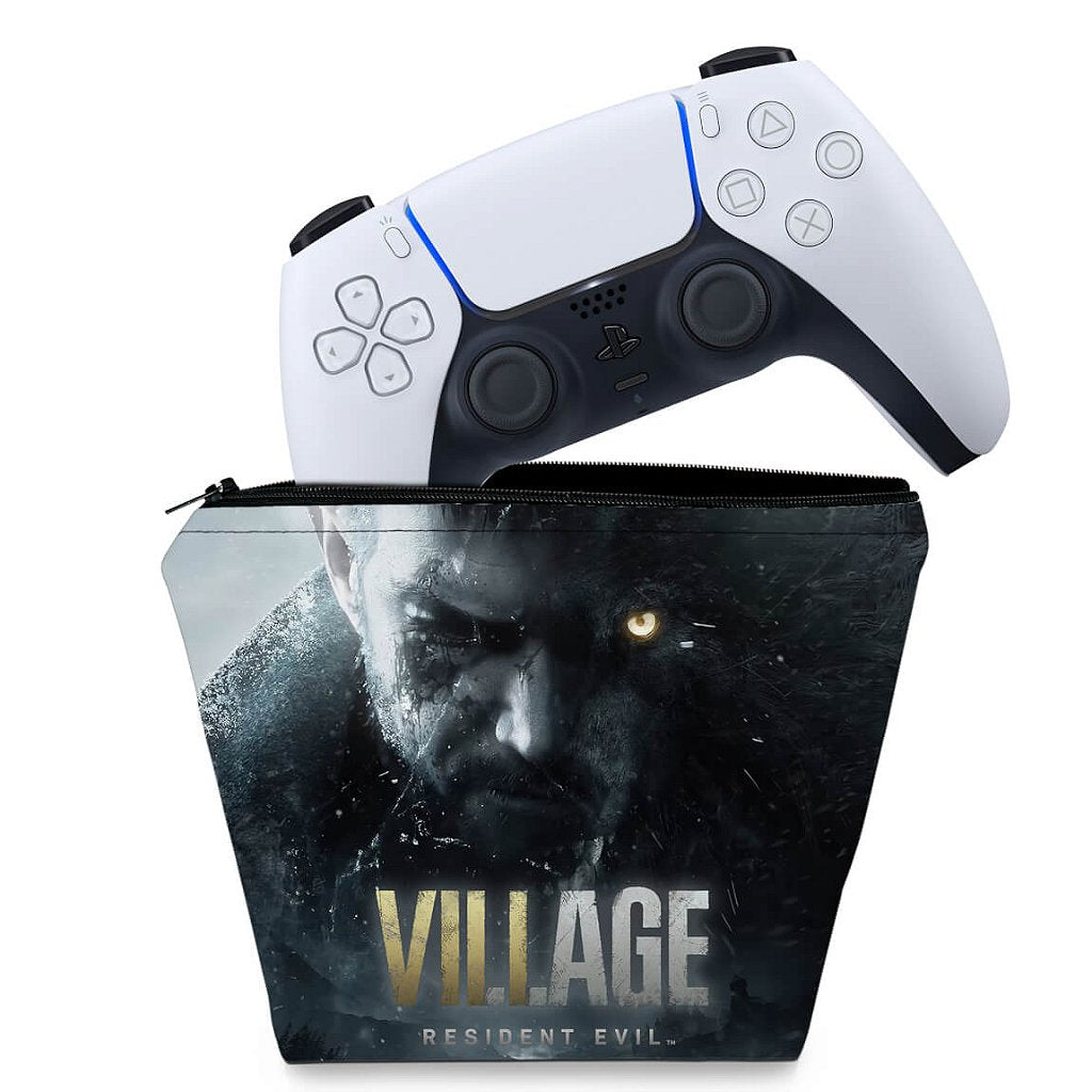 Capa Case PS5 Controle - Resident Evil Village