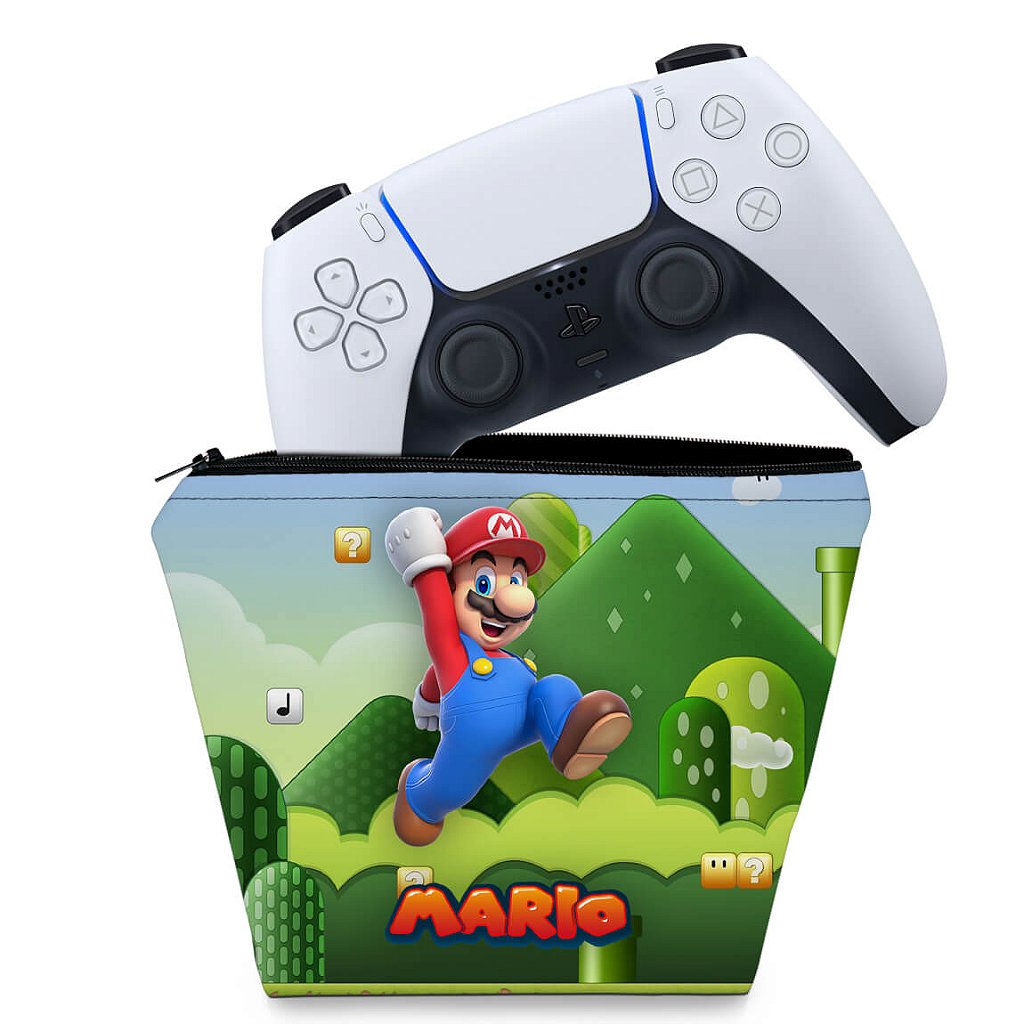 Capa Case PS5 Controle - Super Mario
