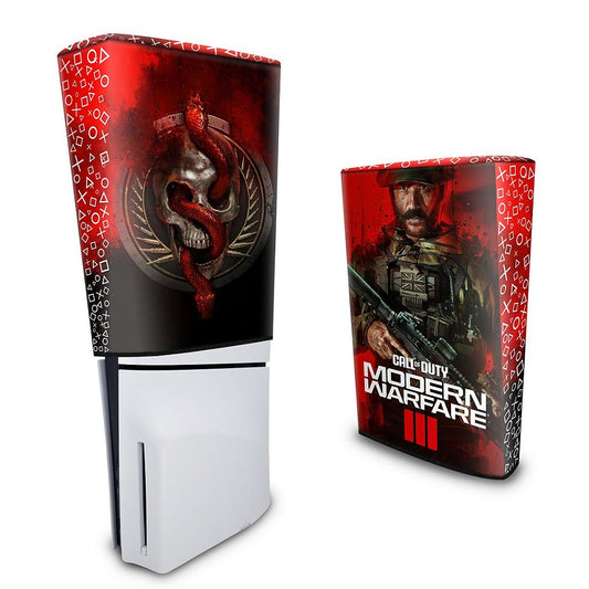 Capa PS5 Slim Anti Poeira Vertical - Call Of Duty Modern Warfare III