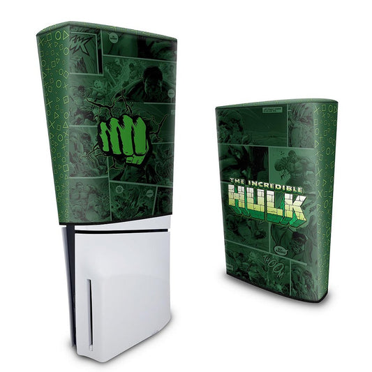 Capa PS5 Slim Anti Poeira Vertical - Hulk Comics