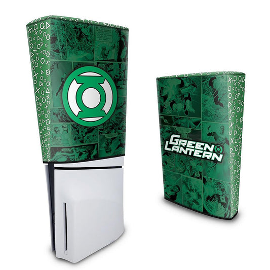 Capa PS5 Slim Anti Poeira Vertical - Lanterna Verde Comics