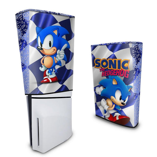 Capa PS5 Slim Anti Poeira Vertical - Sonic