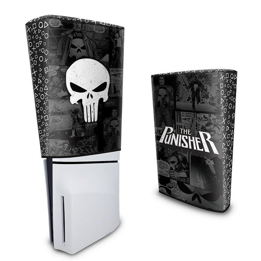 Capa PS5 Slim Anti Poeira Vertical - The Punisher Justiceiro Comics