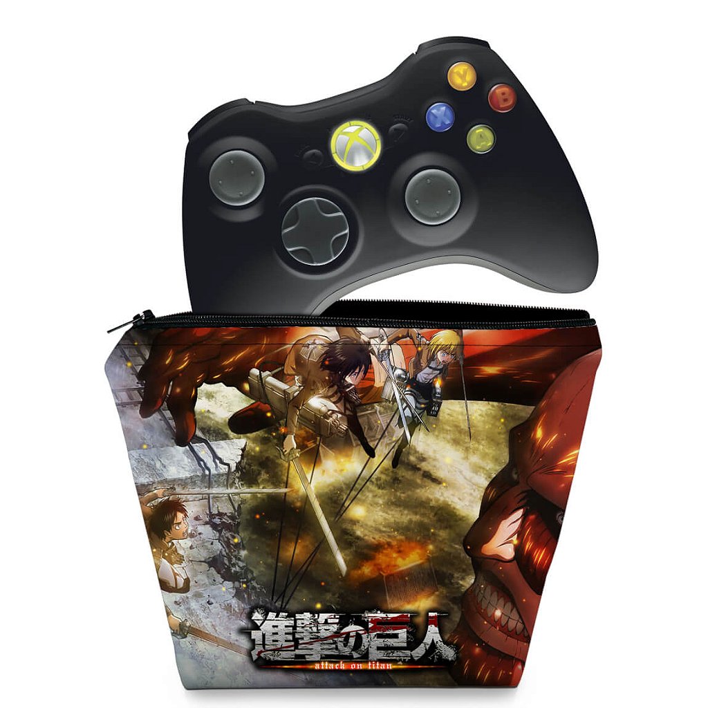 Capa Case Xbox 360 Controle - Attack On Titan #a