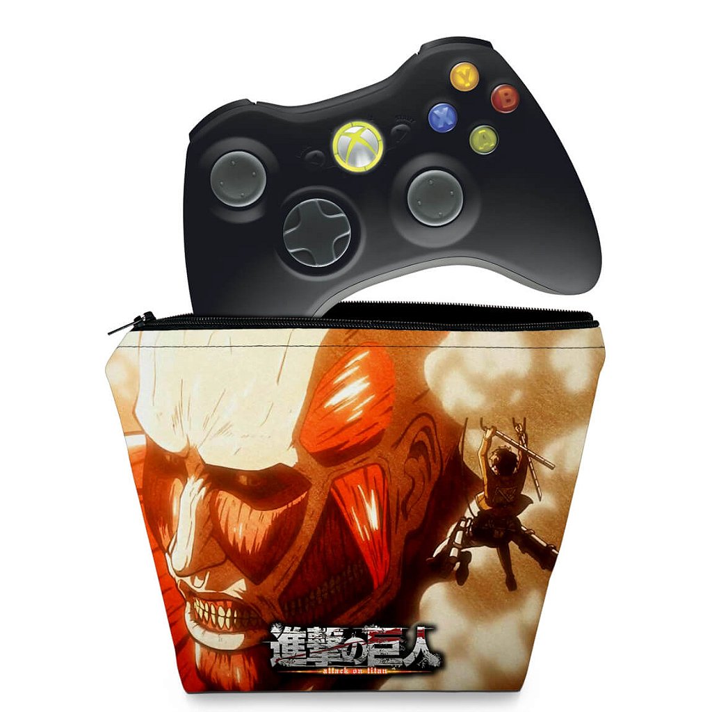 Capa Case Xbox 360 Controle - Attack On Titan #b