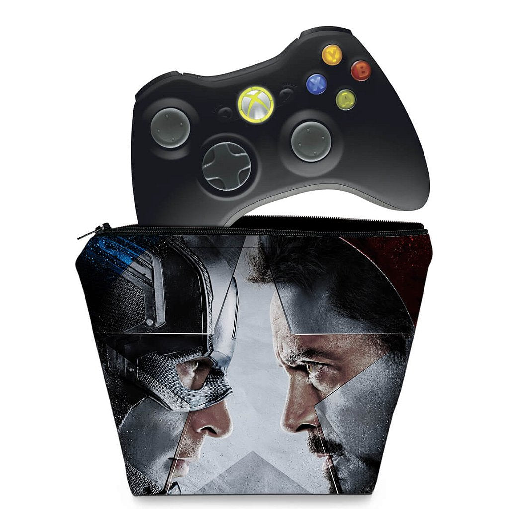 Capa Case Xbox 360 Controle - Capitão America B