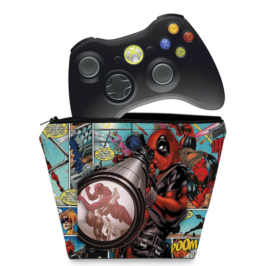 Capa Case Xbox 360 Controle - Deadpool