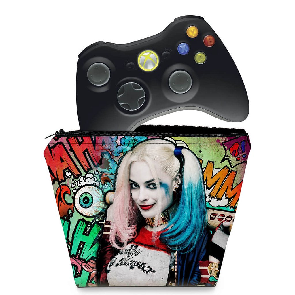 Capa Case Xbox 360 Controle - Esquadrão Suicida #b