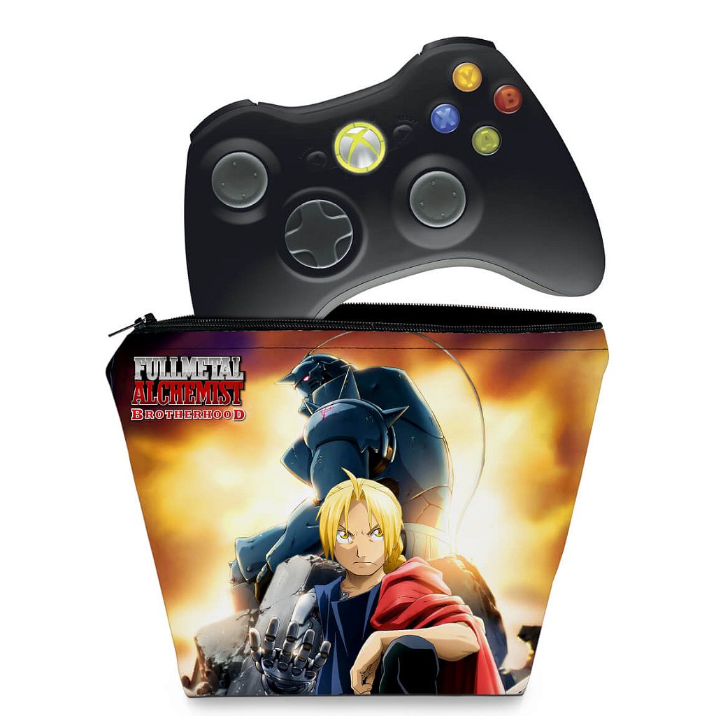 Capa Case Xbox 360 Controle - Fullmetal Alchemist