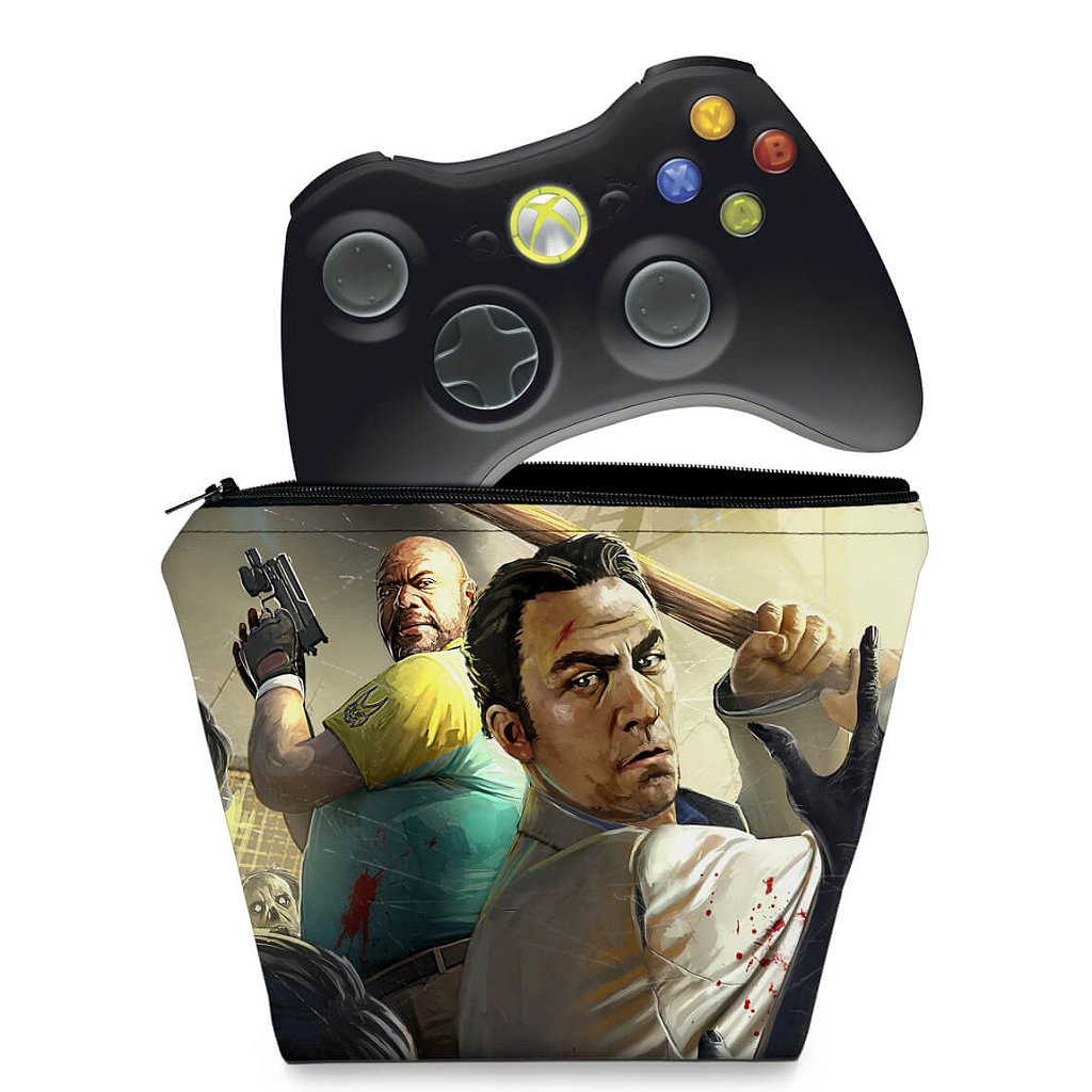 Capa Case Xbox 360 Controle - Left 4 Dead 2