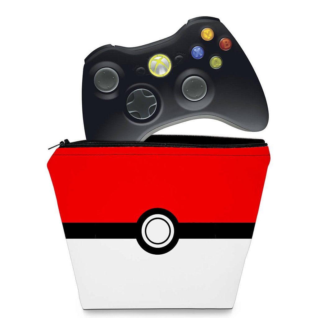 Capa Case Xbox 360 Controle - Pokemon Pokebola