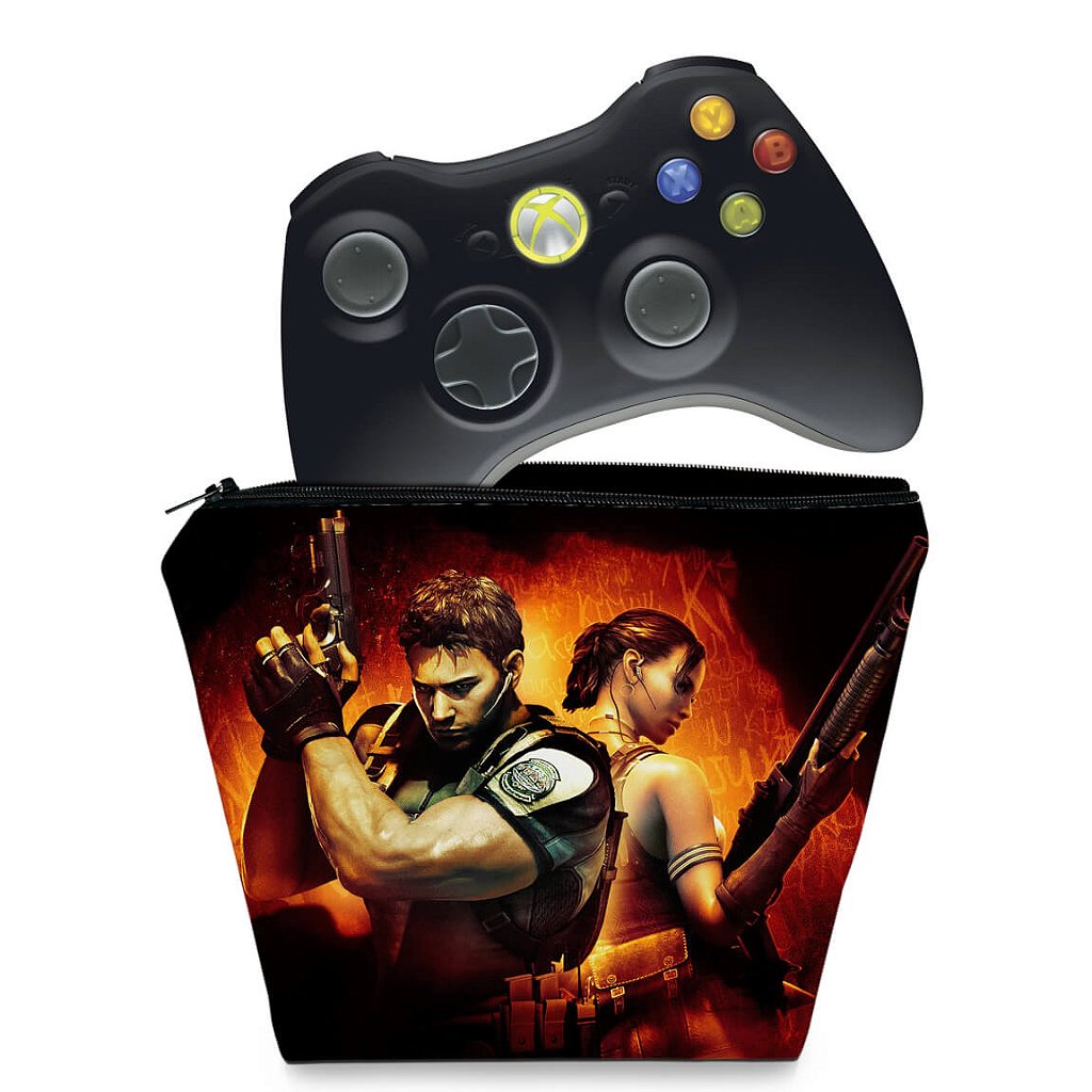 Capa Case Xbox 360 Controle - Resident Evil 5