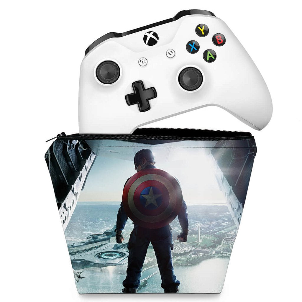 Capa Case Xbox One Controle - Capitão America