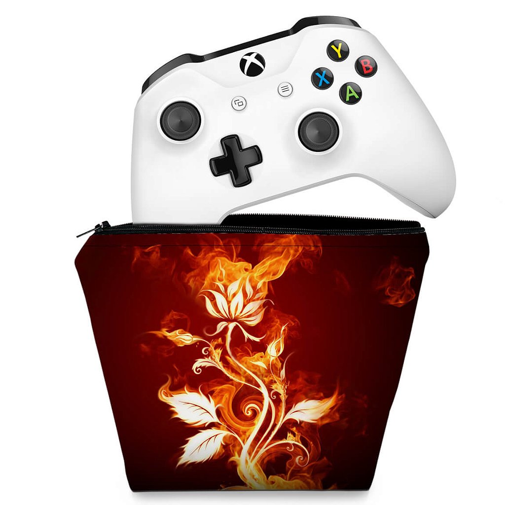 Capa Case Xbox One Controle - Fire Flower