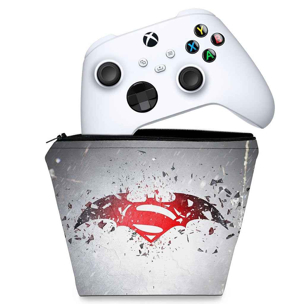 Capa Case Xbox Series S X Controle - Batman Vs Superman Logo