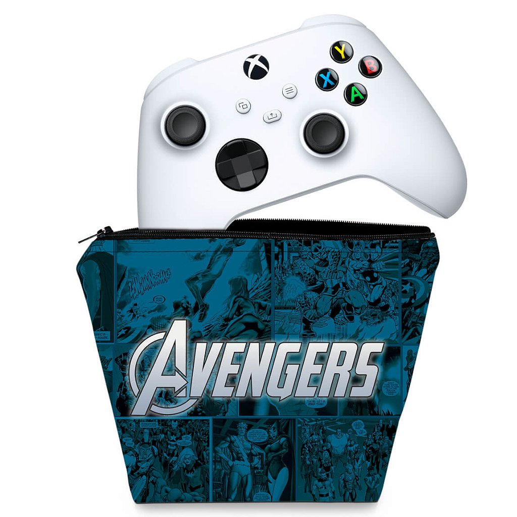 Capa Case Xbox Series S X Controle - Avengers Vingadores Comics