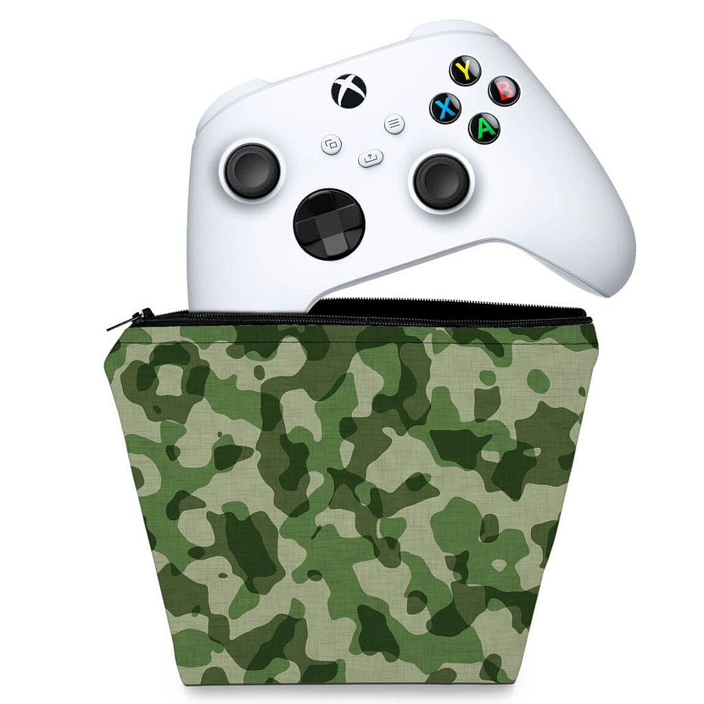 Capa Case Xbox Series S X Controle - Camuflado Verde