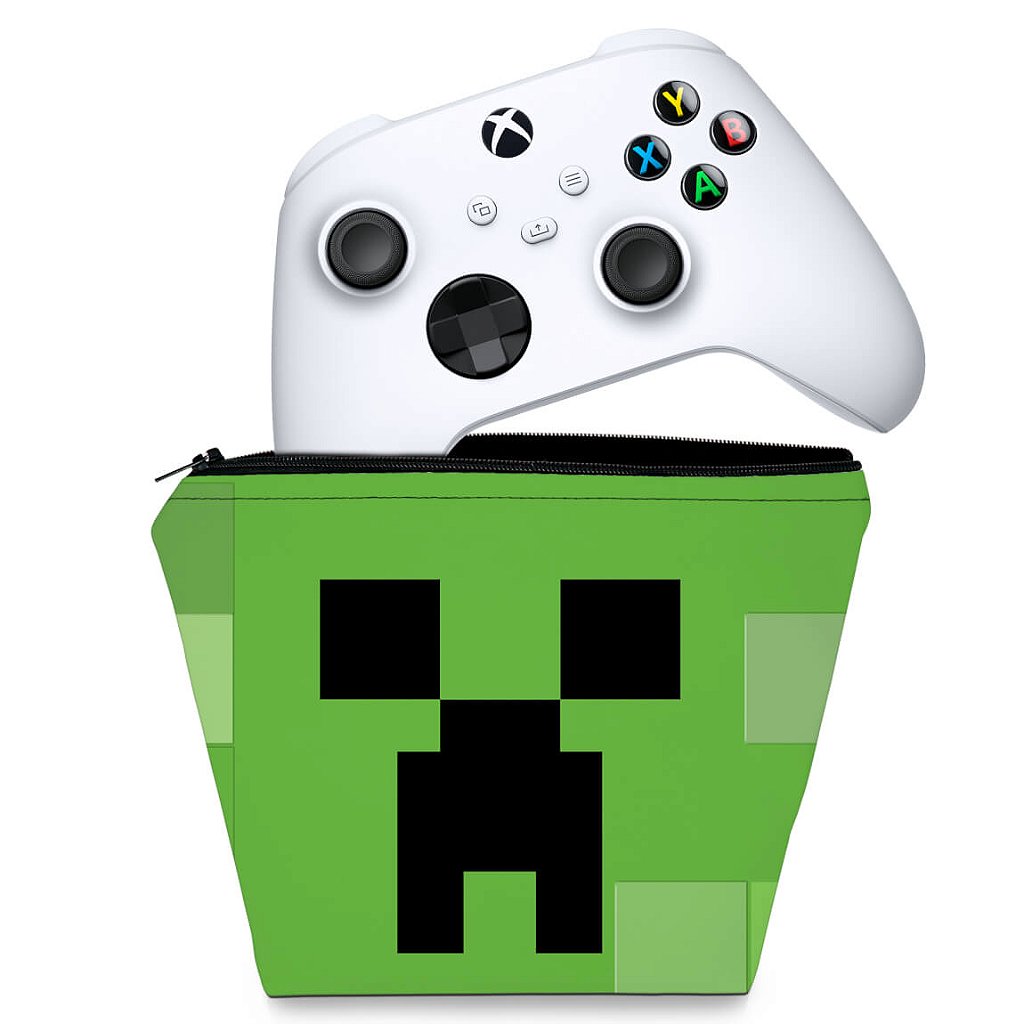 Capa Case Xbox Series S X Controle - Creeper Minecraft