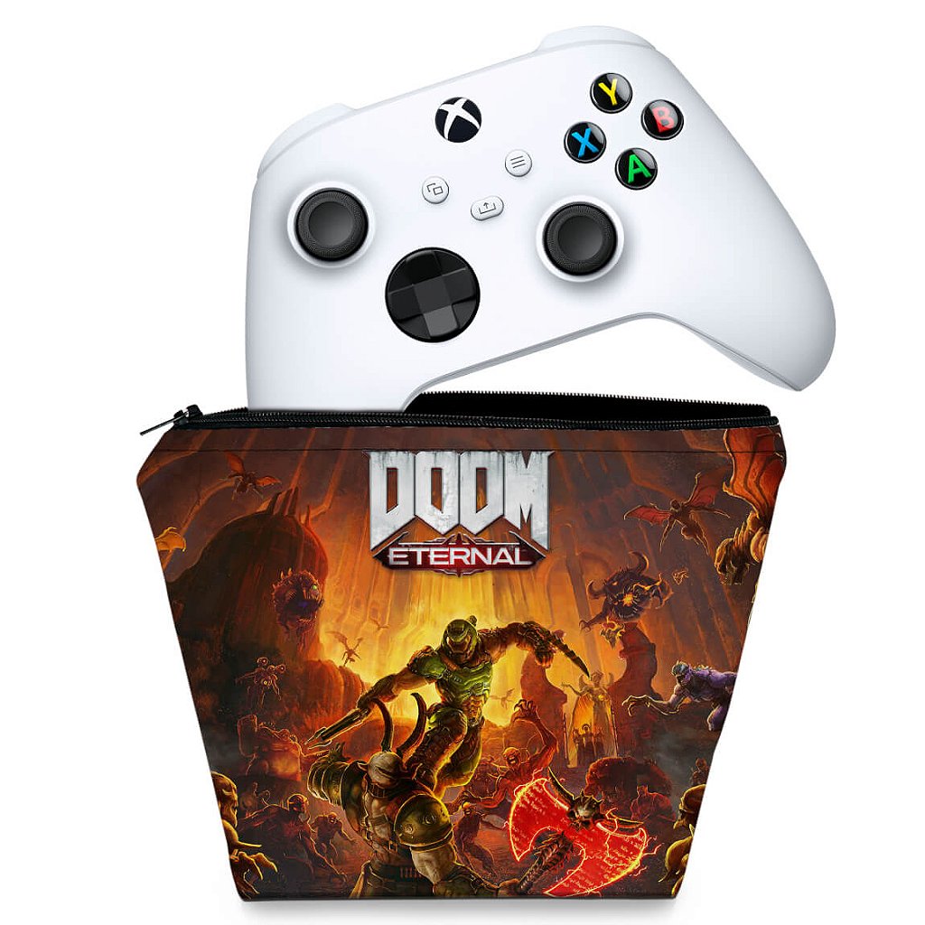 Capa Case Xbox Series S X Controle - Doom Eternal