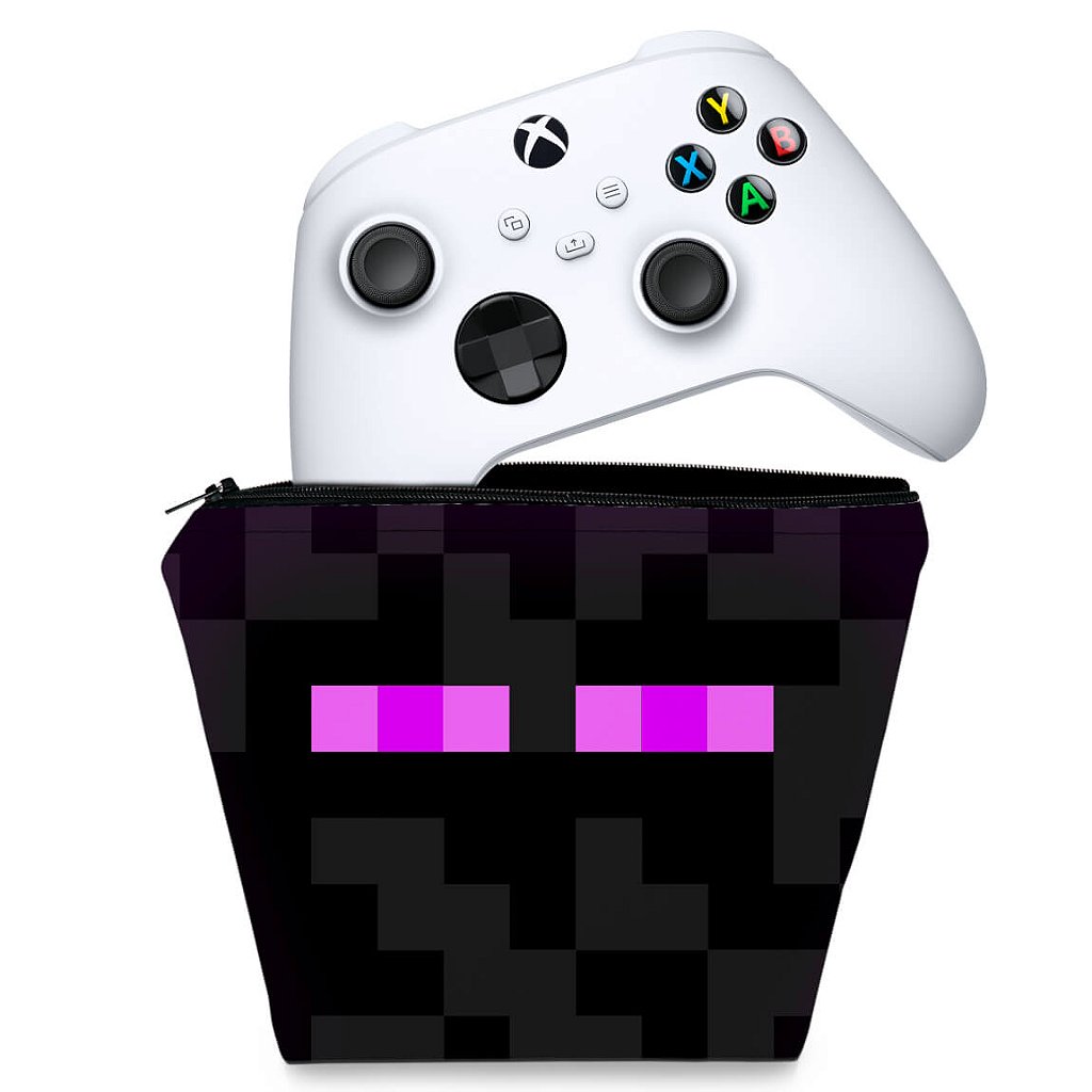 Capa Case Xbox Series S X Controle - Minecraft Enderman