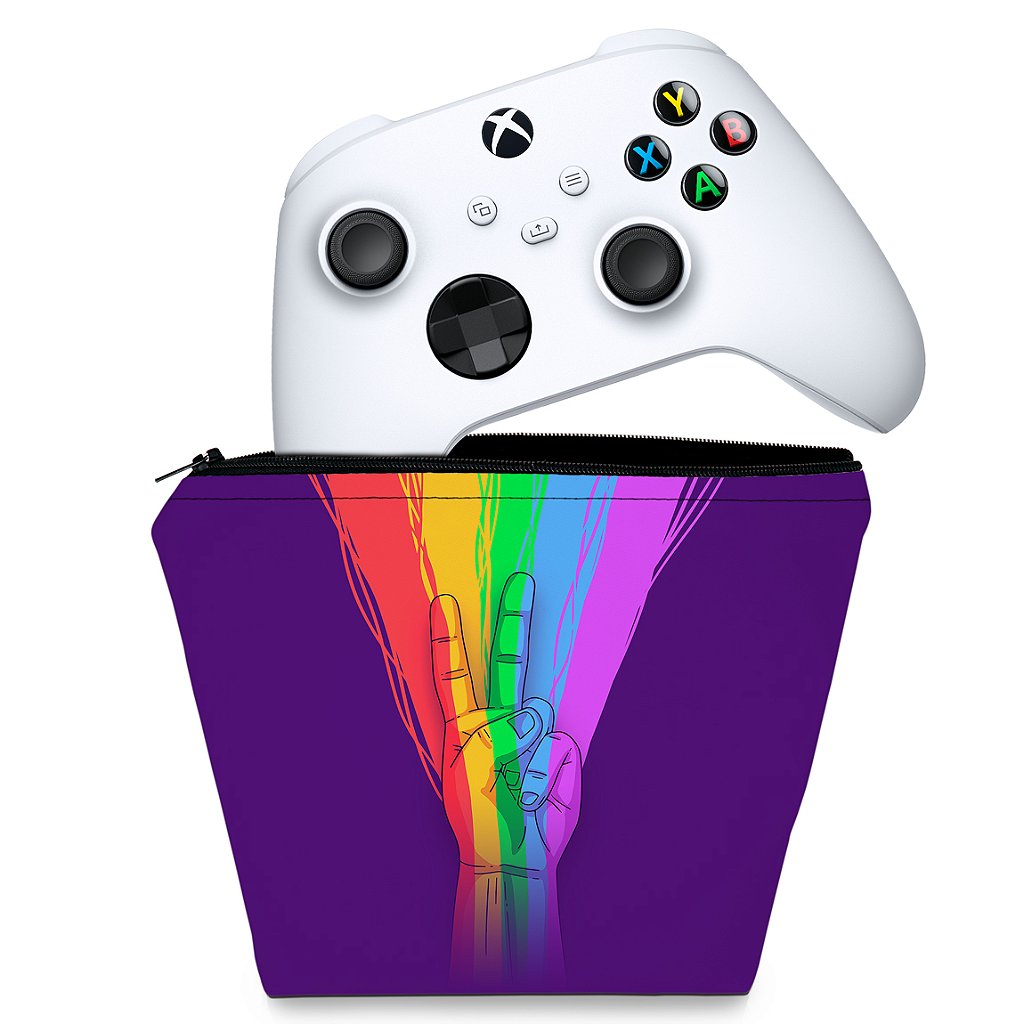 Capa Case Xbox Series S X Controle - Rainbow Colors Colorido