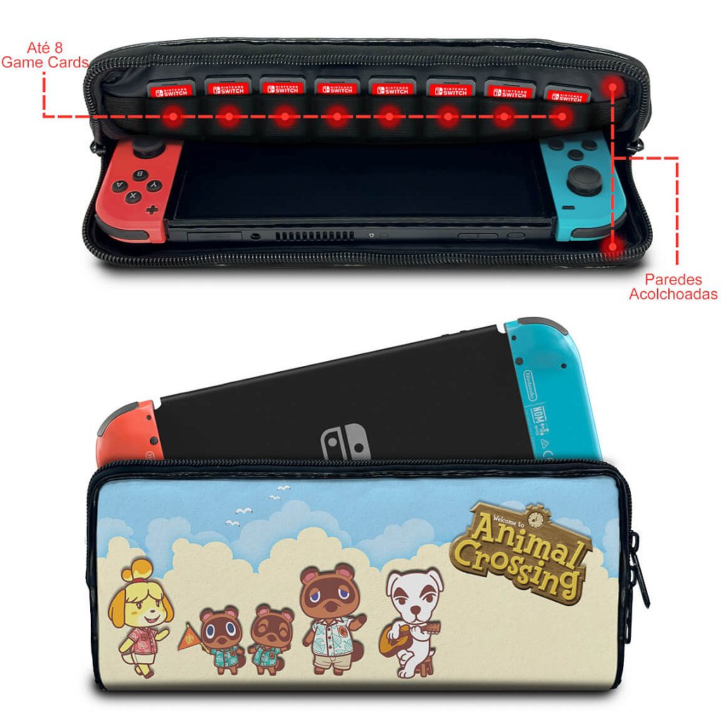 Case Nintendo Switch 1 Bolsa Estojo - Animal Crossing - Pop Arte Skins - foto 2