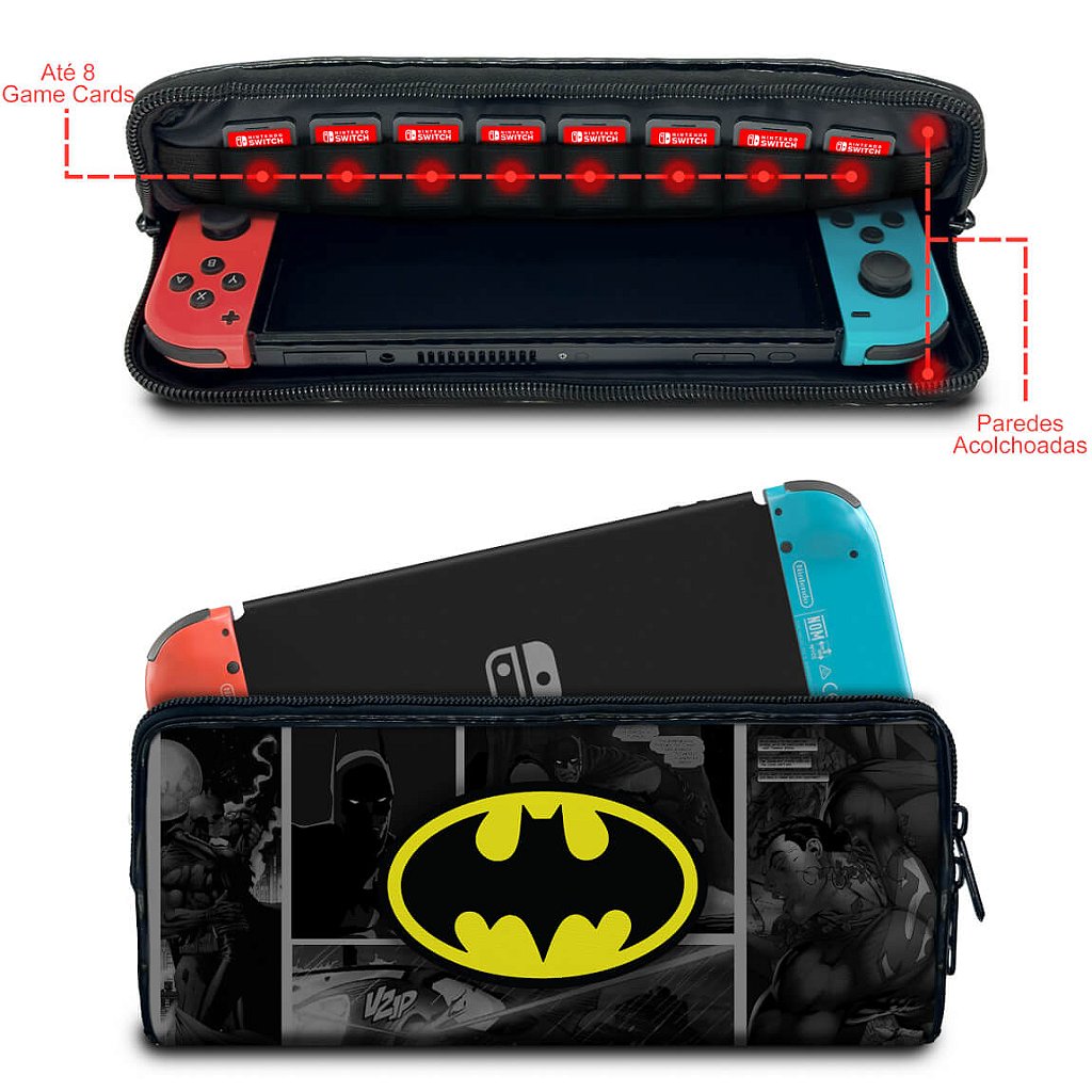 Case Nintendo Switch 1 Bolsa Estojo - Batman Comics - Pop Arte Skins - foto 2