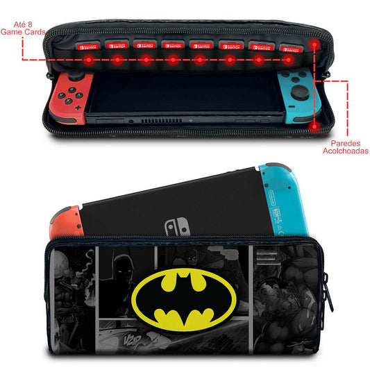Case Nintendo Switch Bolsa Estojo - Batman Comics