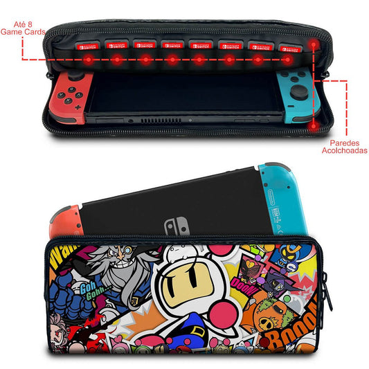 Case Nintendo Switch Bolsa Estojo - Bomberman