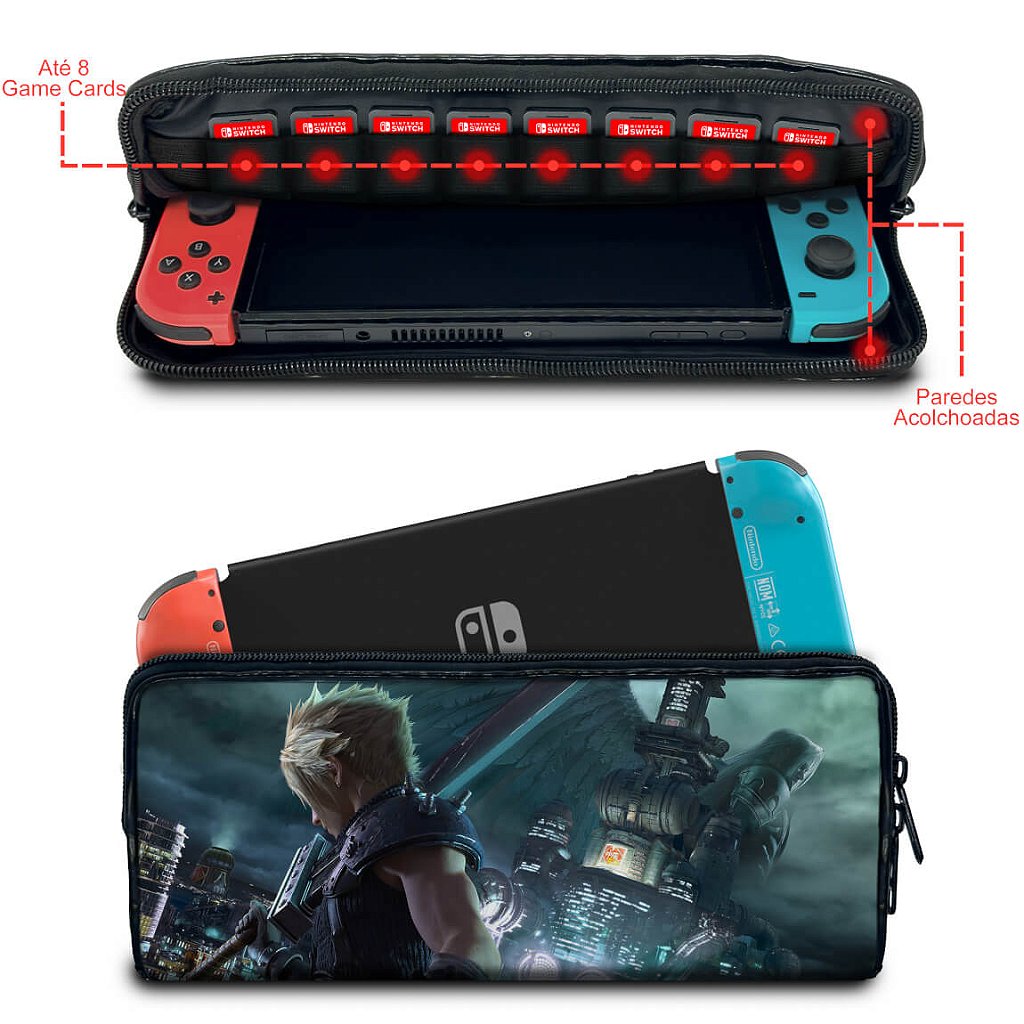 Case Nintendo Switch 1 Bolsa Estojo - Final Fantasy Vii: Remake - Pop Arte Skins - foto 2