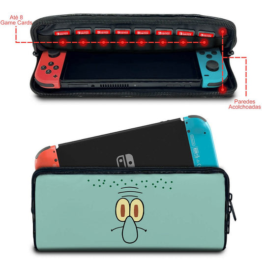Case Nintendo Switch Bolsa Estojo - Lula Molusco