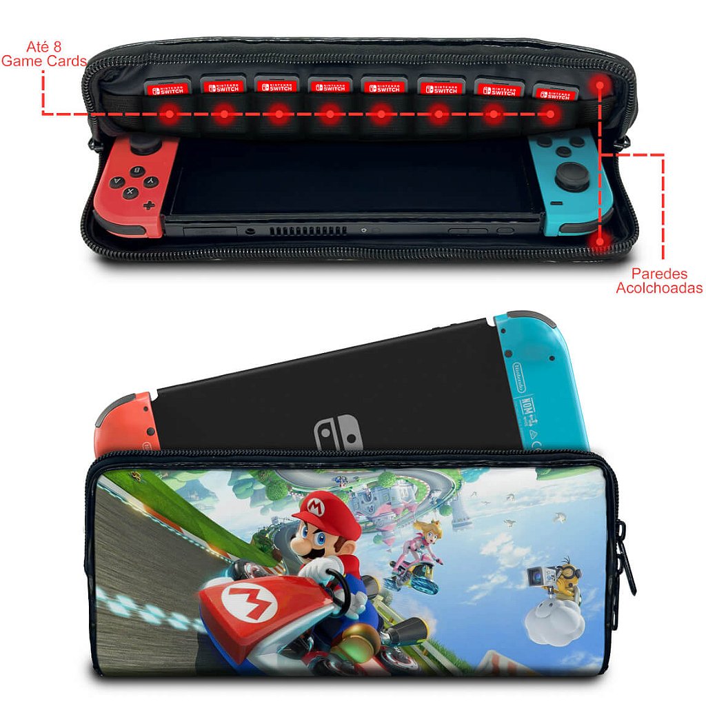 Case Nintendo Switch 1 Bolsa Estojo - Mario Kart 8 - Pop Arte Skins - foto 2