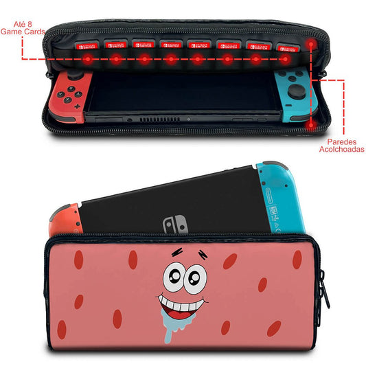 Case Nintendo Switch Bolsa Estojo - Patrick Bob Esponja