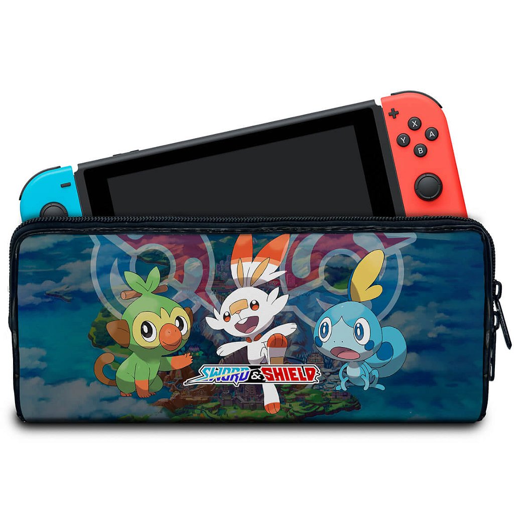 Case Nintendo Switch Bolsa Estojo - Pokémon Sword And Shield