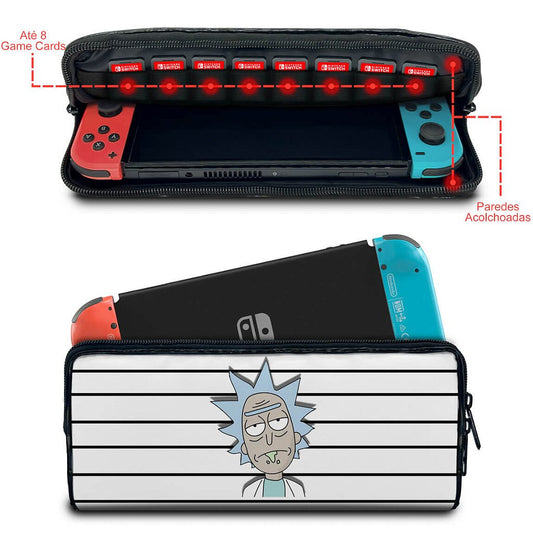 Case Nintendo Switch Bolsa Estojo - Rick And Morty