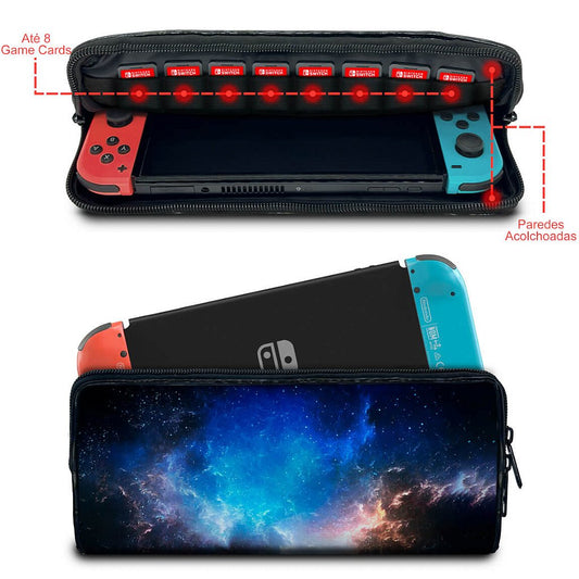 Case Nintendo Switch Bolsa Estojo - Universo Cosmos