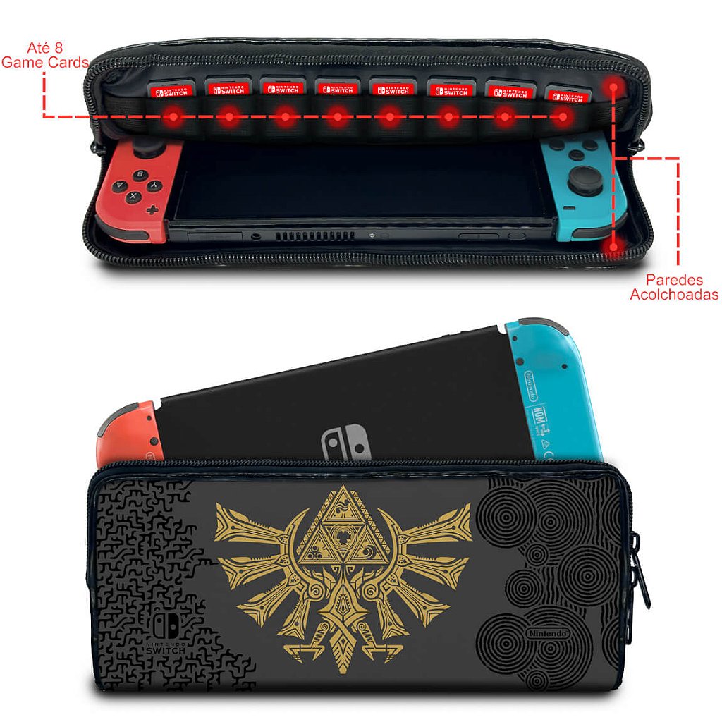 Case Nintendo Switch 1 Bolsa Estojo - Zelda Tears of the Kingdom Edition - Pop Arte Skins - foto 2