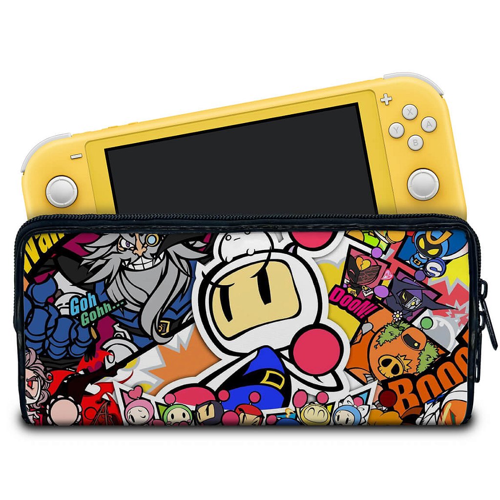 Case Nintendo Switch Lite Bolsa Estojo - Bomberman